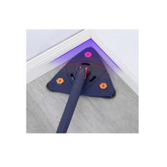 Mop triunghi extensibi At Performance, curata suprafete multiple gresie, podea, pereti, 360° de rotatie, Maner Telescopic, Albastru