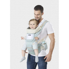 Marsupiu Multifunctional pentru bebelusi cu suport lombar, At Performance, Bumbac, 9 in 1, Varsta 0-36 luni, Verde