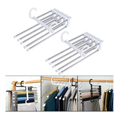 Umeras multiplu, At Performance, pentru pantaloni/prosoape, tip cascada, 2 tipuri de pozitionare, 5 brate extensibile, alb