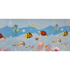 Rola Tapet 3D, autoadeziv/autocolant, AT PERFORMANCE®, spuma moale, design modern, pentru interior, usor de curatat, rezistent la apa, 68cmx2.8m, model acvatic, pesti