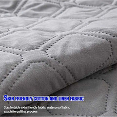 Husa de saltea din bumbac, impermeabila, At Performance, gri, 160x200cm