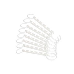 Set 10 suporturi organizatoare, AT PERFORMANCE®, pentru umerase, alb