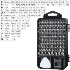 Set 115 piese, surubelnite de precizie At Performance®, mecanica fina, cromate, pentru dispozitive electronice.