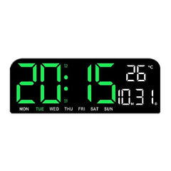 Ceas Digital AT PERFORMANCE®, de Masa si de Perete cu Lumina Led, Calendar, Cronometru, Temperatura, Alarma, Termometru, Functie Snooze, Luminozitate Adjustabila, 24x9cm.