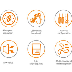 Mixer de mână Haley HY-1660 – 5 trepte de viteză și funcție turbo pentru preparate perfecte