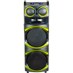 Boxă Karaoke AT PERFORMANCE® Portabilă 21200W PMPO, 2 x 12", Bluetooth, 2 Microfoane Wireless, RGB LED
