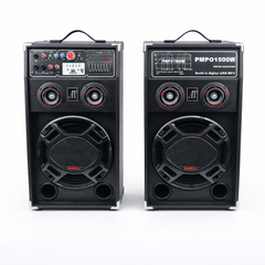 Set 2 Boxe Multimedia Active AT Performance AT-284, 1500W PMPO,12 Inch, Bluetooth, USB, AUX, Karaoke