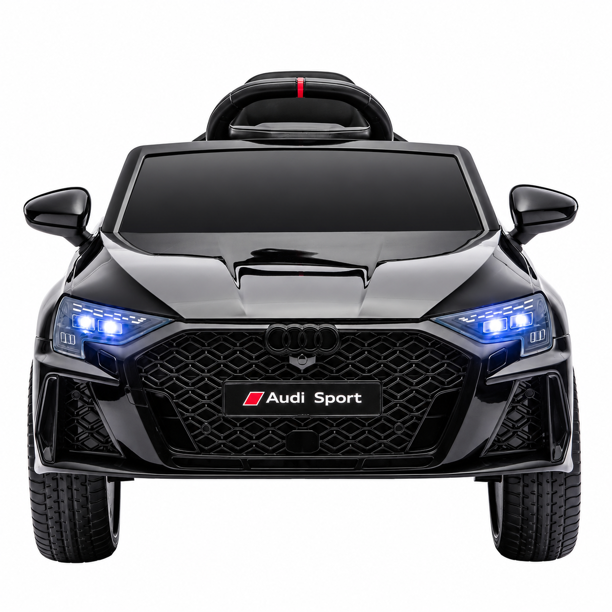 Mașinuță Electrică Pentru Copii KIDOO Audi RS 3 Sportback 2025, Licență Oficială Audi, 12V 4.5Ah, Telecomandă 2.4G, 3 Viteze, Bluetooth, USB, Lumini LED, Alb