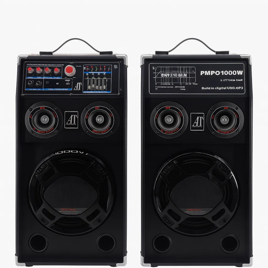Sistem Audio Profesional AT-283 cu Bluetooth, USB, Radio FM și Karaoke – 1000W
