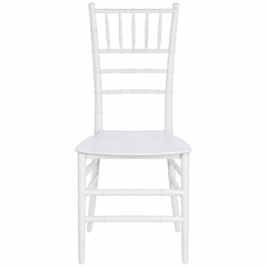 Set 6 Scaune Elegante AT PERFORMANCE®, Policarbonat Rezistent la Umiditate, Spătar Decorativ, Fără Brațe, Alb, 38 x 37 x 88.5 cm
