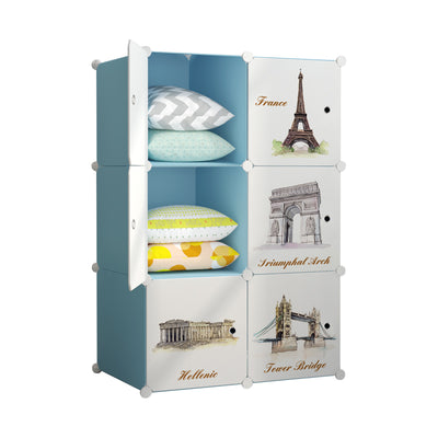 Dulap modular pentru copii 6 rafturi , AT PERFORMANCE®, monumente
