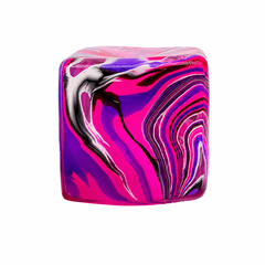 Jucărie Antistres AT PERFORMANCE® Cosmic Cube, Squishy Senzorial Verde-Albastru, 5.7 cm, Fidget Toy pentru Copii și Adulți