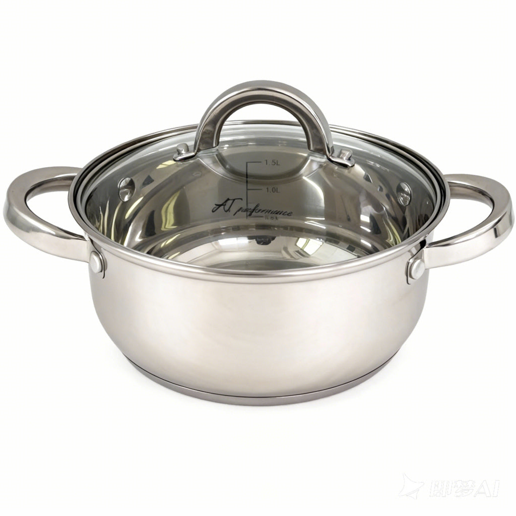 Set Oale din Inox 3 Piese cu Capace din Sticlă – Compatibile Inducție, Rezistente și Durabile