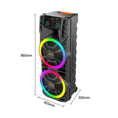 Boxă Portabilă AT Performance 12” x2, 6000mAh, Bluetooth, RGB , DSP, Microfon Wireless – Super Bass