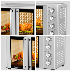 Cuptor electric HALEY HY-5132, 110L, 3600W, temperatură reglabilă până la 250°C, rotisor, timer 120 minute, tavă și grătar incluse