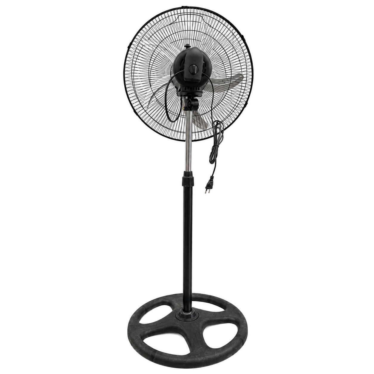 Ventilator 3 în 1 AT PERFORMANCE® AT-2055, 65W, 18 Inch, Podea, Perete și Picior, 3 Viteze, Oscilație, Reglabil pe Înălțime