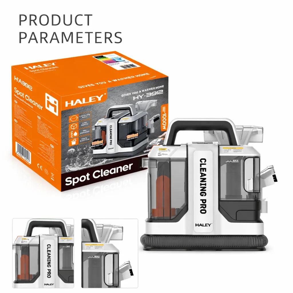 Aspirator, Aparat de Curatat HALEY, cu Injectie/Extractie, 1000W, Elimina Murdaria si Bacteriile in doar Cateva Minute