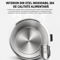 Fierbător Electric Haley HY-8913, 1.8L, 1500W, Inox SUS 304, Bază Rotativă 360°, Oprire Automată