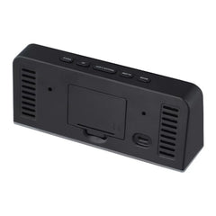 Ceas LED Multifuncțional Verde – Afișaj Oră, Dată, Temperatură, Alarmă, Încărcare USB