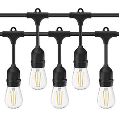 Ghirlandă decorativă cu 10 becuri, 5 metri, lumină alb cald, interconectabilă