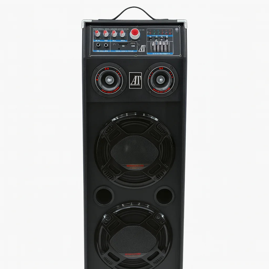 Boxe Profesionale AT Performance AT-2304, 1500W, Bluetooth, USB, FM, Microfon Wireless