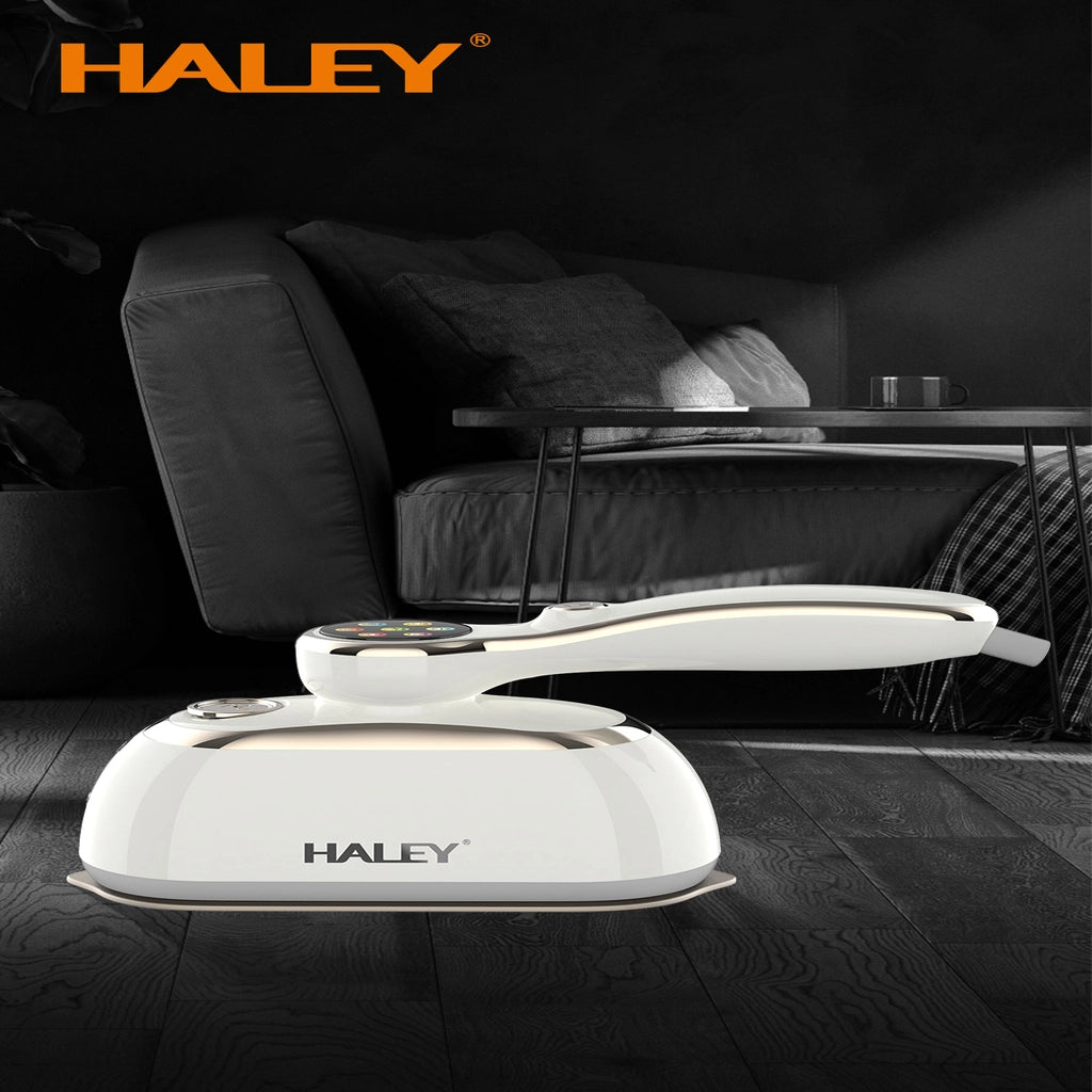 Steamer HALEY HY-2004, 2000W, Rezervor 150 ml, Talpă Inox, Încălzire Rapidă, Abur Continuu, Portabil, Ideal pentru voiaj, Alb