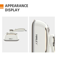 Steamer HALEY HY-2004, 2000W, Rezervor 150 ml, Talpă Inox, Încălzire Rapidă, Abur Continuu, Portabil, Ideal pentru voiaj, Alb