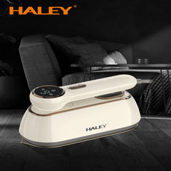 Fier de călcat vertical cu aburi HALEY HY-2005, 2000W, Ecran Digital LED, Talpă din Inox, Rezervor 150 ml, Încălzire Rapidă, Alb