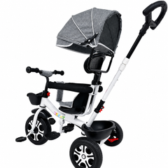 Tricicletă Evolutivă Kiddo KD-X06, Scaun Rotativ 360°, Copertină UV, Roți din Cauciuc, 9 Luni – 6 Ani