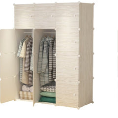 Dulap modular pentru copii, AT PERFORMANCE®, 12 rafturi, durabil, 110X37X147 cm, crem simplu