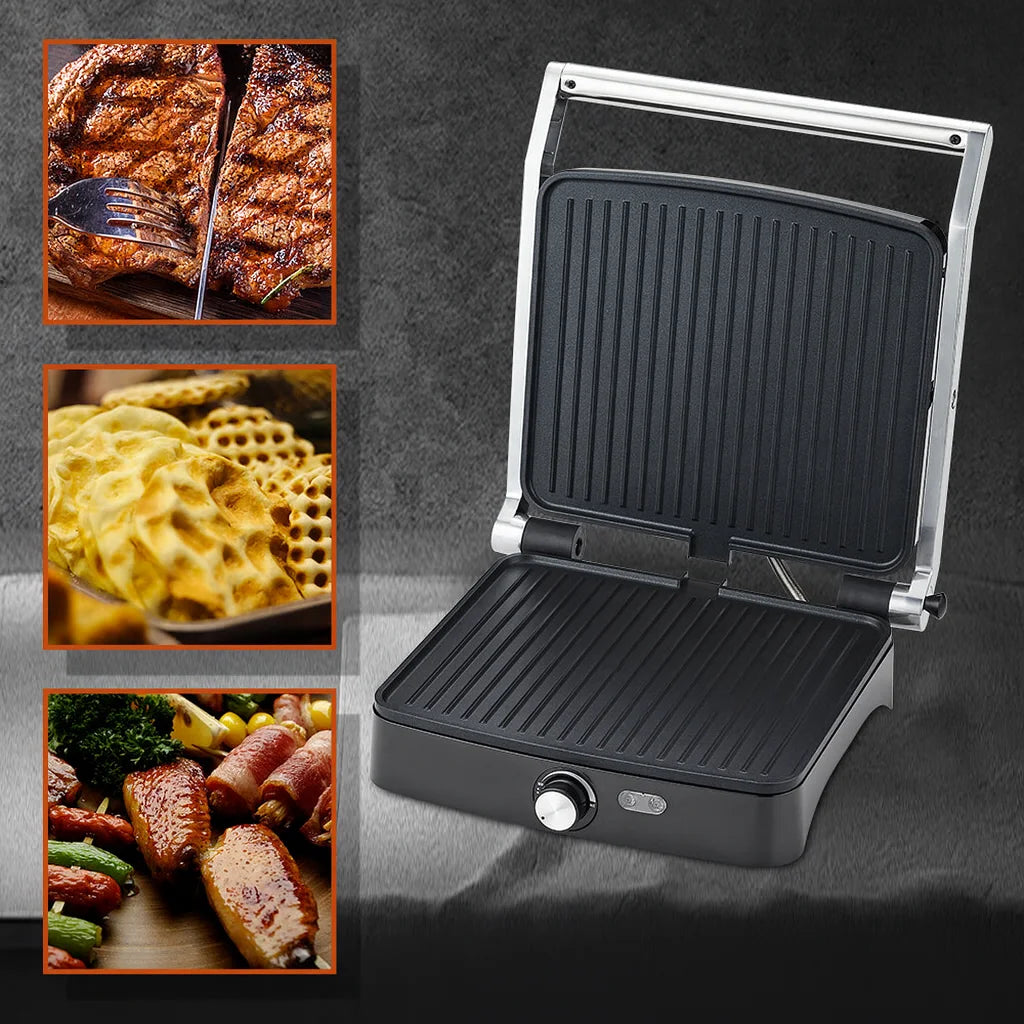Grill Electric Haley HY-8609, 2000W, Plăci Antiaderente, Deschidere 18 ...