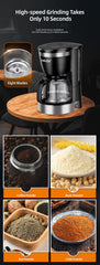 Aparat de Cafea HALEY HY-2808 – 800W, 1.25L, 12 Căni, Sistem de Siguranță, Operare Ușoară