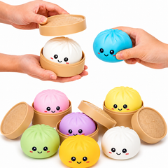 Jucărie Antistres Squishy Dumpling AT PERFORMANCE®, 10 cm, Gălușcă Moale din Silicon, cu Cutie și Culoare Surpriză