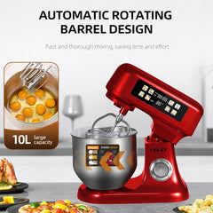 Mixer Planetar Profesional HALEY HY-2419, 2200W, Bol Inox 10L, 12 Viteze, Display Touch, Cântar Integrat