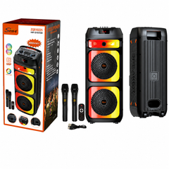 Boxă Portabilă Karaoke Sing-e ZQS10225, Bluetooth, 2x10", 80W, DSP Audio, Microfon Inclus, LED RGB, Acumulator 6000mAh, Telecomandă