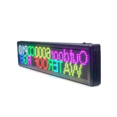 Reclama Luminoasa 400 x 40 cm, LED RGB, Cod QR, Vizualizare 120°, Wi-Fi, afisaj mesaj programabil, exterior