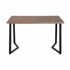 Set Masă Bucatarie Si Sufragerie 120x70 cm cu 4 Scaune, Blat Lemn, Cadru Metalic – Stil Modern