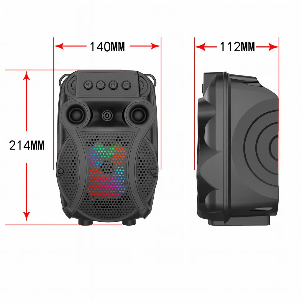 Boxă Portabilă Bluetooth AT PERFORMANCE® -1429, 8W, LED, 1200mAh, Microfon