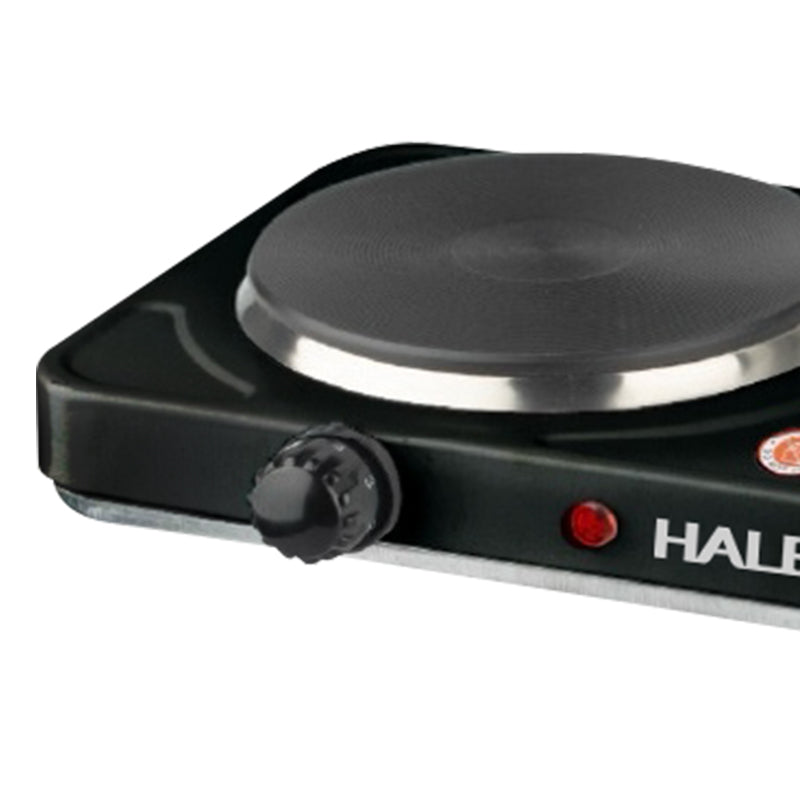 Plită Electrică HALEY cu 2 Zone de Gătit – 2000W, Timer, Protecție la Supraîncălzire, Design Inoxidabil Elegant, Negru