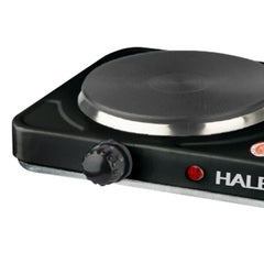 Plită Electrică HALEY cu 2 Zone de Gătit – 2000W, Timer, Protecție la Supraîncălzire, Design Inoxidabil Elegant, Negru