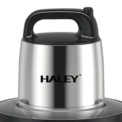 Tocator Electric HALEY 1200W, 4 Lame din Oțel Inoxidabil, Recipient Full Inox 6L, 2 Viteze Reglabile
