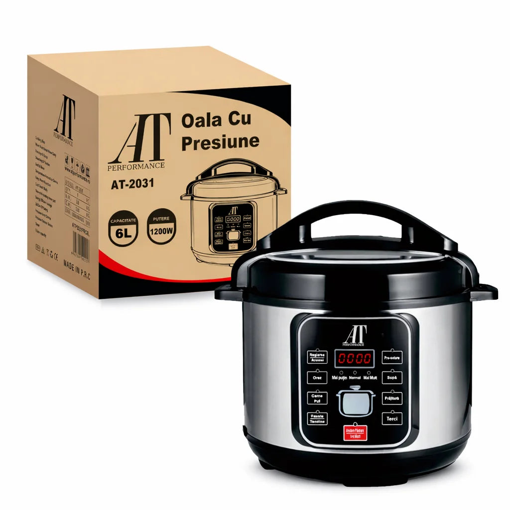 Oală Electrică sub Presiune AT Performance AT-2031, 6L, 1200W, Multifuncțională