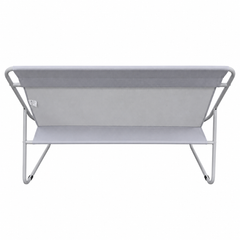Set Mobilier Grădină AT PERFORMANCE® 4 Piese, Canapea 2 Locuri + 2 Fotolii + Măsuță, Cadru Metalic
