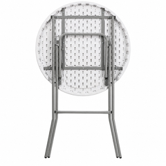 Masă Înaltă Pliabilă AT PERFORMANCE® AT-2061, Ø80 cm, 110 cm Înălțime, Husă Elastică Inclusă, Cadru Metalic