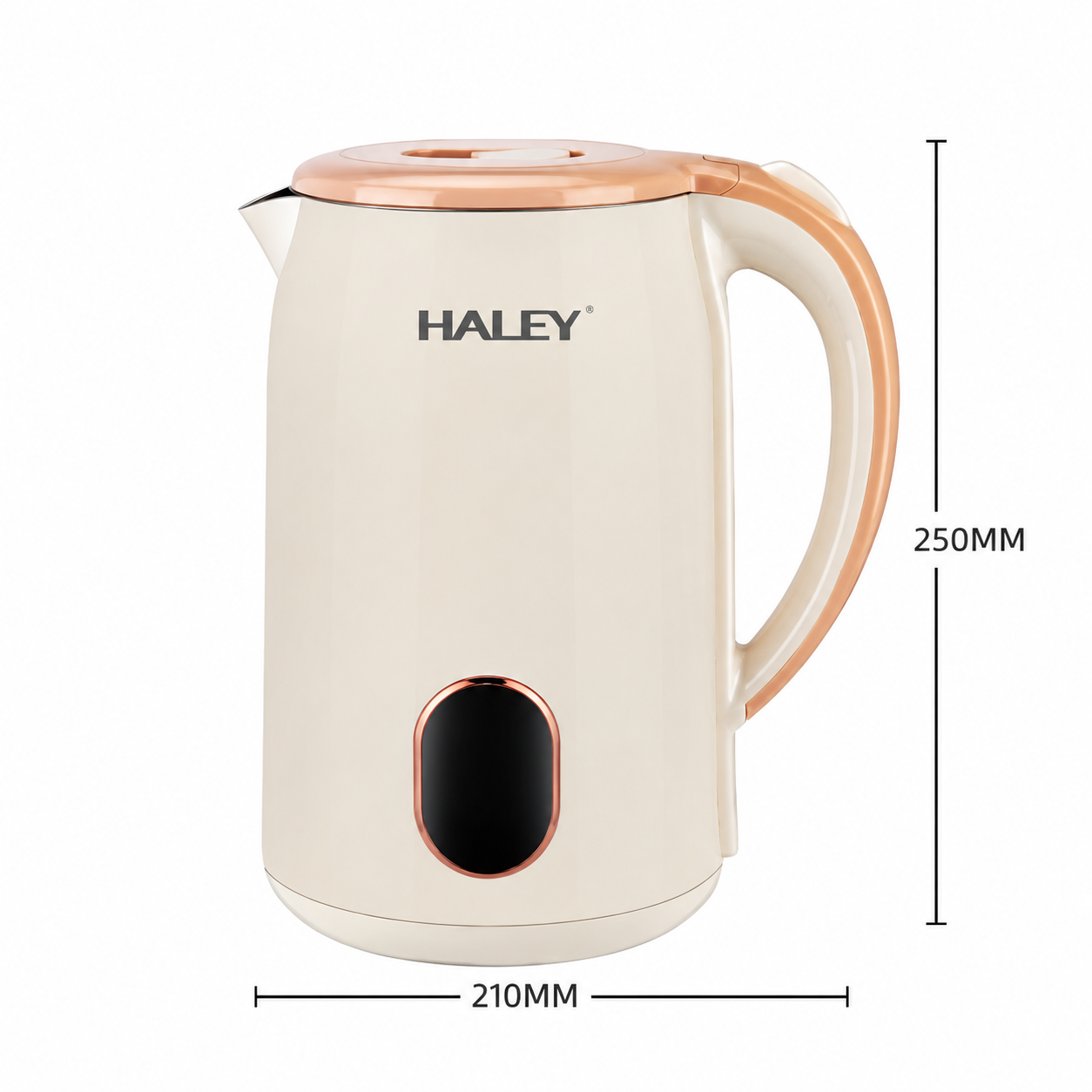 Fierbător Electric HALEY HY-8915, 2,5L, 2000W, Inox SUS 304, Bază Rotativă 360°, Oprire Automată, Protecție Fierbere Fără Apă