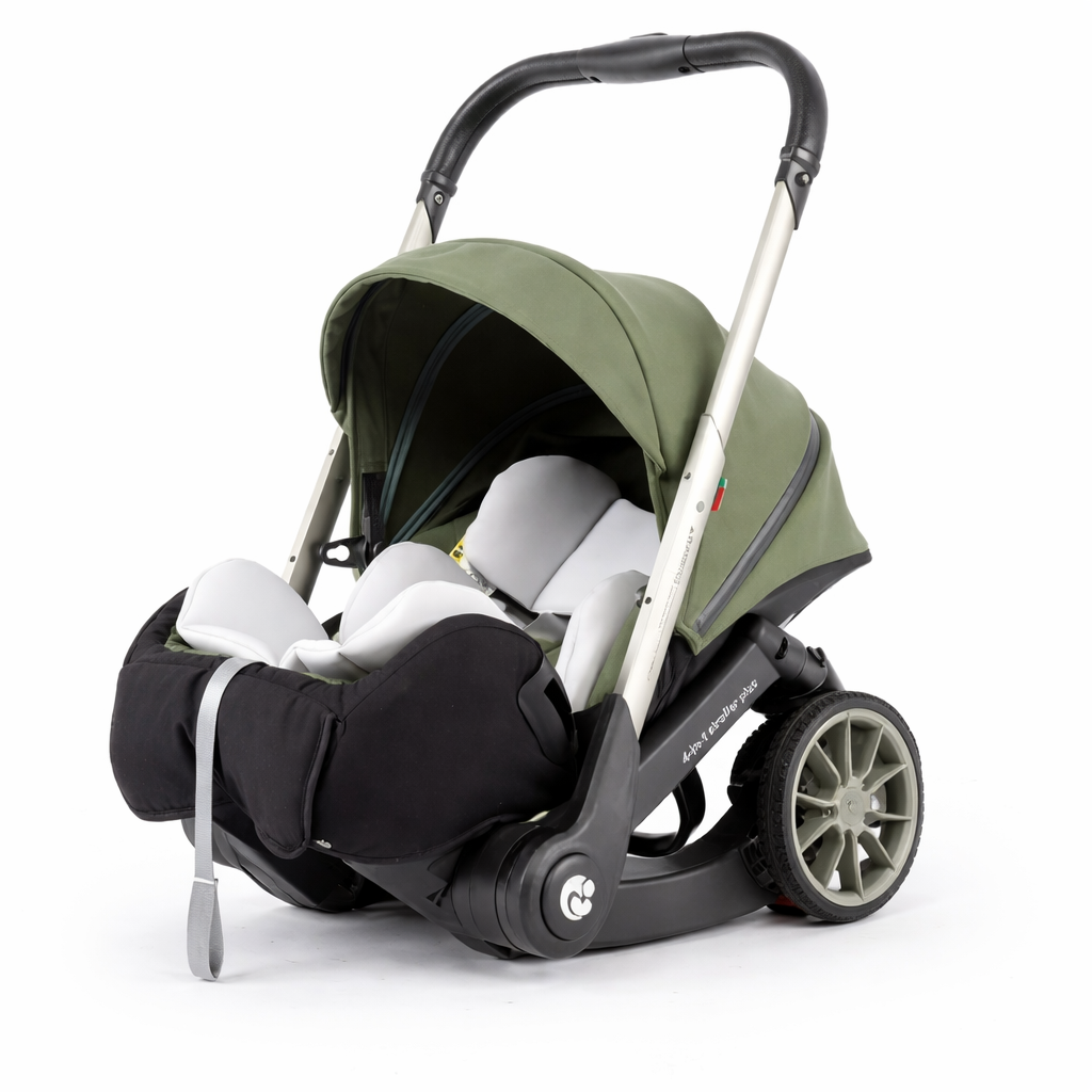 Cărucior 4 în 1 pentru Bebeluși Stroller Plus 2053 – Sistem Multifuncțional, 0-3 Ani