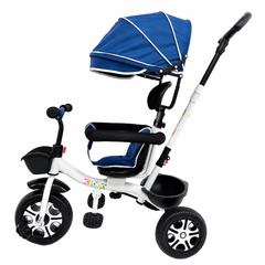 Tricicletă Evolutivă Kiddo KD-X06, Scaun Rotativ 360°, Copertină UV, Roți din Cauciuc, 9 Luni – 6 Ani
