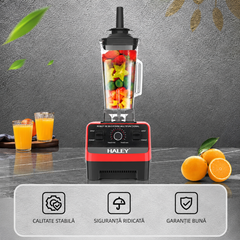 Blender Multifuncțional HALEY HY-2704, 4800W, 15 Viteze, Vas 2.5L, Funcție Pulse, Lame din Oțel Inoxidabil, Zdrobire Gheață