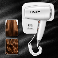 Uscător De Păr Cu Montare Pe Perete Haley HY-4027, 1300W, 3 Trepte De Temperatură, Cablu 2.2 m, Filtru Detașabil
