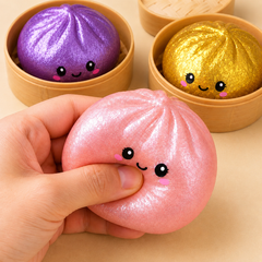 Jucărie Antistres Squishy Dumpling AT PERFORMANCE®, 10 cm, Gălușcă Moale din Silicon, cu Cutie și Culoare Surpriză